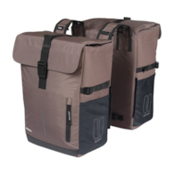 Sakwa podwójna BASIL MOVE DOUBLE BICYCLE BAG, UNIVERSAL BRIDGE, 30L, Wodoodporna, Brown (NEW)