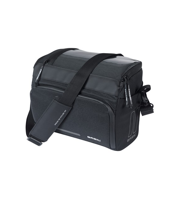 Torba na kierownicę BASIL MOVE HANDLEBAR BAG, KF z adapterem do mocowania, 7-8L, wodoodporna, Czarna (NEW)