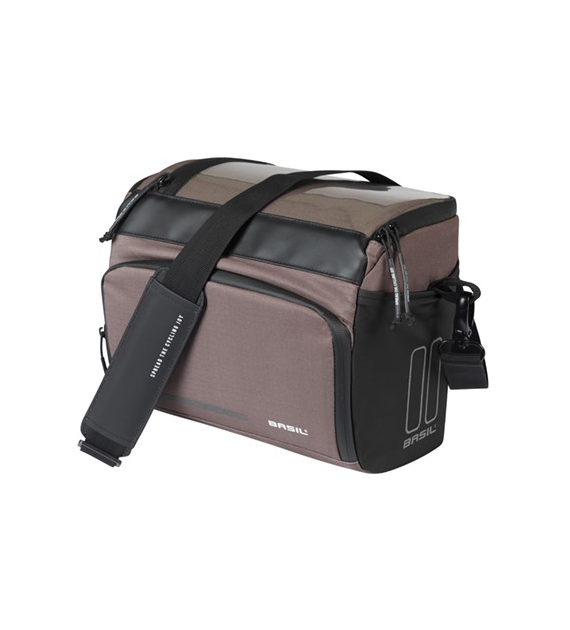 Torba na kierownicę BASIL MOVE HANDLEBAR BAG, KF z adapterem do mocowania, 7-8L, wodoodporna, Brown (NEW)