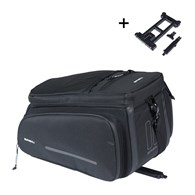 Torba na bagażnik BASIL MOV TRUNK BAG, MIK z adapterem do mocowania, 10-26L, Wodoodporna, Black (NEW 2025)