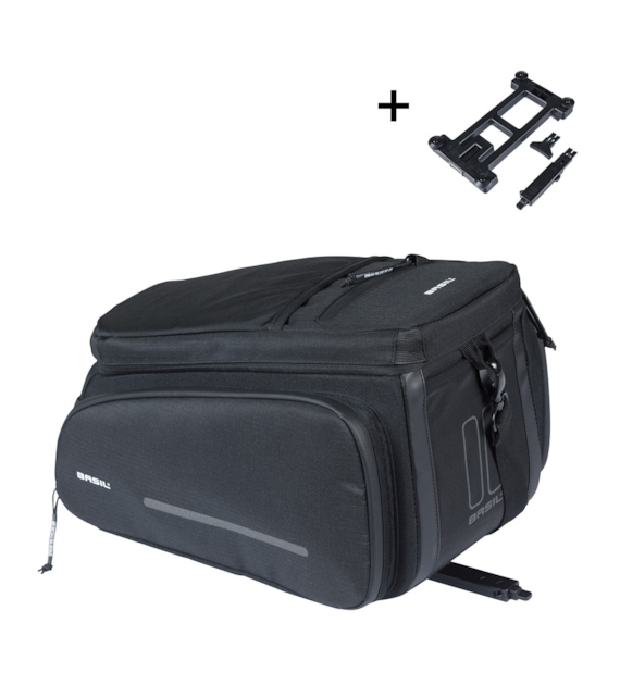 Torba na bagażnik BASIL MOVE TRUNK BAG, MIK z adapterem do mocowania (ready to go), 10-26L, Wodoodporna, Black (NEW)