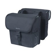 Sakwa miejska podwójna BASIL GO DOUBLE BAG 32L, Universal Bridge System, solid black (NEW 2025)