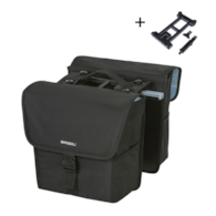 Sakwa podwójna BASIL GO DOUBLE BAG MIK 32L MIK System (ready to go) solid black (NEW)