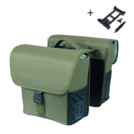 Sakwa podwójna BASIL GO DOUBLE BAG MIK 32L MIK System (ready to go) dark green (WYPRZEDAŻ -50%)