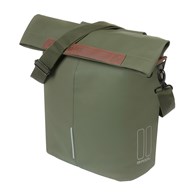 Sakwa Miejska Pojedyncza BASIL CITY BICYCLE SHOPPER 14-16L, MIK Hooks System, moss green (NEW 2026)