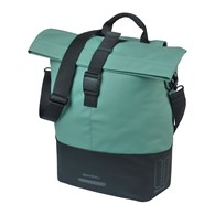 Sakwa Miejska Pojedyncza BASIL COVE BICYCLE SHOPPER 14-16L, MIK Hooks System, silvergreen/black (NEW 2026)