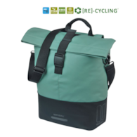 Sakwa pojedyncza BASIL COVE BICYCLE SHOPPER 14-16L, MIK Hooks, silvergreen/black (NEW 2026)
