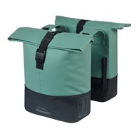 Sakwa podwójna BASIL COVE DOUBLE PANNIER BAG 28-32L, Universal Bridge System, silvergreen/black (NEW 2026)