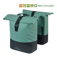 Sakwa podwójna BASIL COVE DOUBLE PANNIER BAG 28-32L, Universal Bridge System, silvergreen/black (NEW 2026)