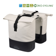 Sakwa podwójna BASIL COVE DOUBLE PANNIER BAG 28-32L, MIK System (ready to go), off-white/black (NEW 2026)