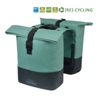 Sakwa podwójna BASIL COVE DOUBLE PANNIER BAG 28-32L, MIK System (ready to go), silvergreen/black (NEW 2026)
