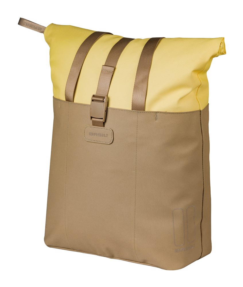 Torba BASIL VIVE BICYCLE SHOPPER, MIK Hooks, 15-20L, Wodoodporna, sand/yellow (NEW 2026)