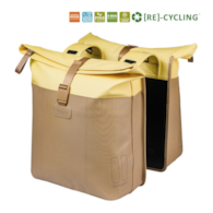 Sakwa podwójna BASIL VIVE DOUBLE PANNIER BAG 28-35L, Universal Bridge System, sand/yellow (NEW 2026)