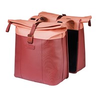 Sakwa podwójna na bagażnik BASIL CLOVE DOUBLE PANNIER BAG 28-35L, Universal Bridge System, burgundy/pink (NEW 2026)