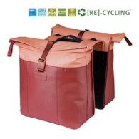 Sakwa podwójna BASIL VIVE DOUBLE PANNIER BAG 28-35L, MIK System (ready to go), burgundy/pink (NEW 2026)