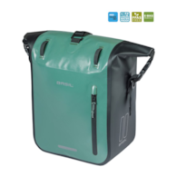 Sakwa pojedyncza BASIL RIVO M SINGLE PANNIER BAG 12-15L, MIK Hooks, wodoodporna, silvergreen/black (NEW 2026)