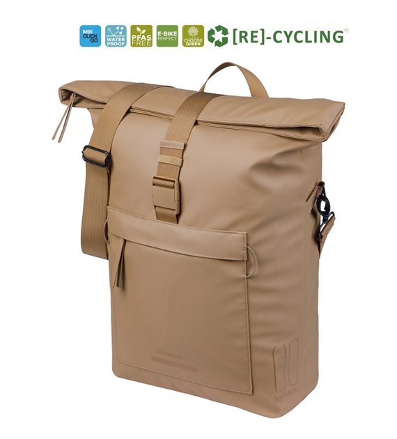 Sakwa pojedyncza BASIL BROOKLYN shoulder bag 17L, MIK Hooks, sand (NEW 2026)