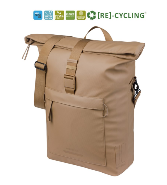 Sakwa pojedyncza BASIL BROOKLYN shoulder bag 17L, MIK Hooks, sand (NEW 2026)
