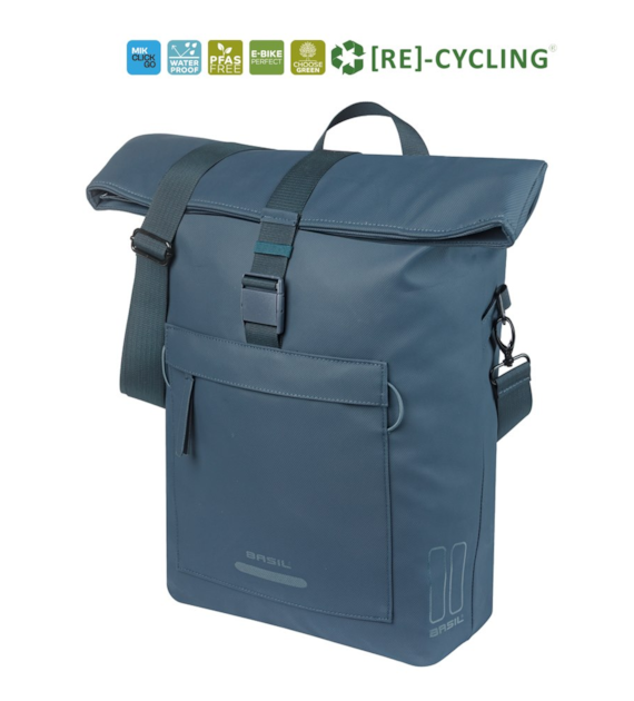 Sakwa pojedyncza BASIL BROOKLYN shoulder bag 17L, MIK Hooks, navy (NEW 2026)