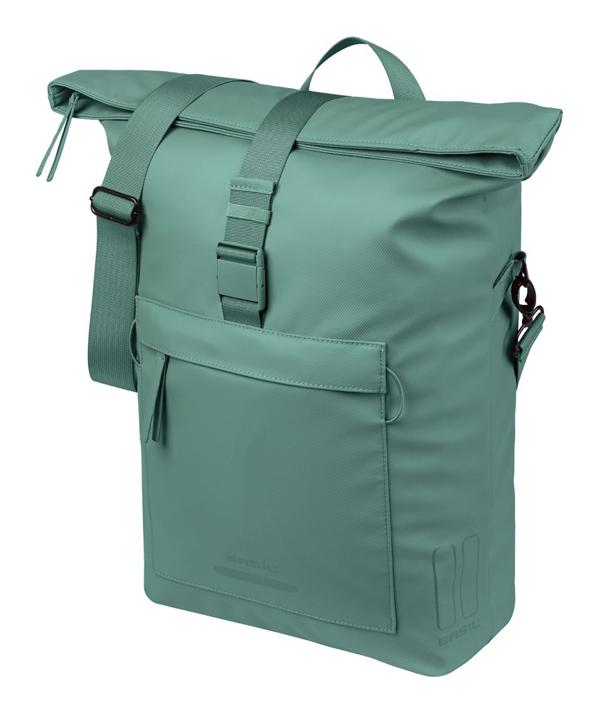 Torba na ramię BASIL BROOKLYN shoulder bag 17L, MIK Hooks System, silvergreen (NEW 2026)