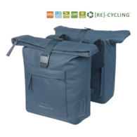 Sakwa podwójna BASIL BROOKLYN DOUBLE PANNIER BAG 41L, Universal Bridge System, wodoodporna, navy (NEW 2026)