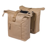 Torba na bagażnik BASIL BROOKLYN DOUBLE PANNIER BAG 41L, MIK System (ready to go), wodoodporna, sand (NEW 2026)