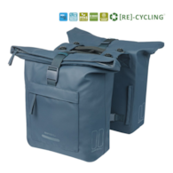 Sakwa podwójna BASIL BROOKLYN DOUBLE PANNIER BAG 41L, MIK System (ready to go), wodoodporna, navy (NEW 2026)
