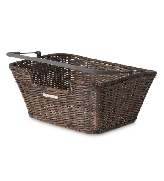 Kosz tylny na bagażnik BASIL CAPRI RATTAN LOOK MIK, MIK System, syntetyczny nature brown (WYPRZEDAŻ -50%)