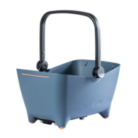 Kosz tylny na bagażnik BASIL BUDDY DOG BICYCLE BASKET REAR MIK, MIK system (ready to go), Adapter Plate 2.0 (blokada), plastik, poduszka, faded denim (NEW)