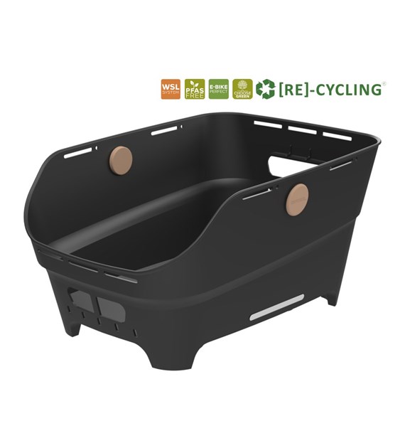 Kosz tylny na bagażnik BASIL CENTO NEO rear bicycle basket, 21L WSL System, black (NEW 2026)