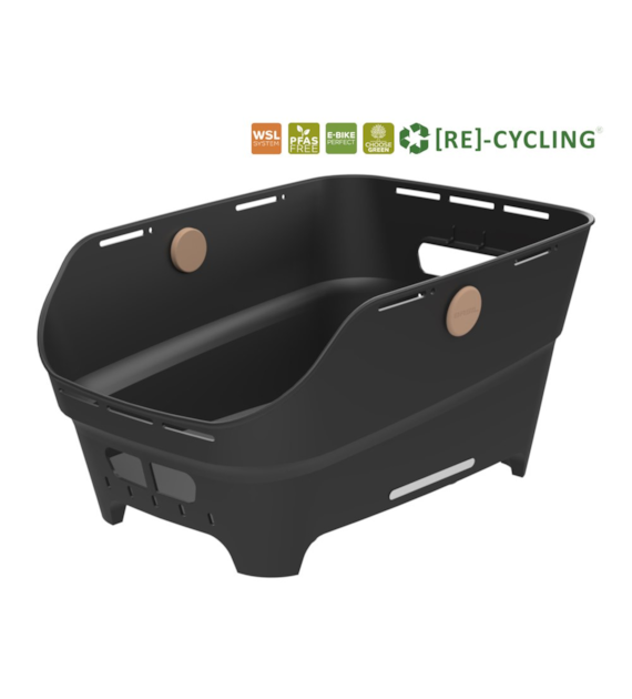 Kosz tylny na bagażnik BASIL CENTO NEO rear bicycle basket, 21L WSL System, black (NEW 2026)