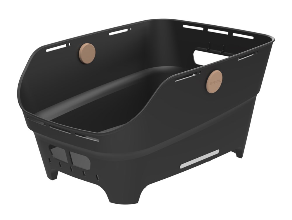 Kosz na tylny bagażnik BASIL CENTO NEO rear bicycle basket, 21L WSL System, black (NEW 2026)