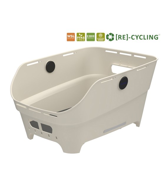 Kosz tylny na bagażnik BASIL CENTO NEO rear bicycle basket, 21L WSL System, off-white (NEW 2026)