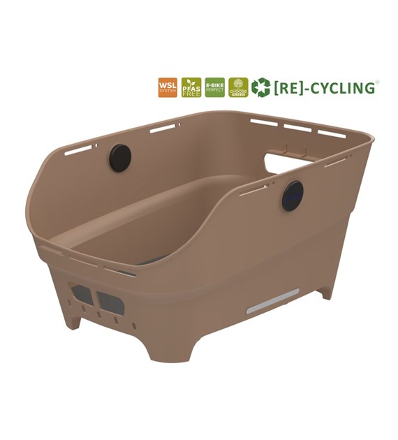 Kosz tylny na bagażnik BASIL CENTO NEO rear bicycle basket, 21L WSL System, sand (NEW 2026)