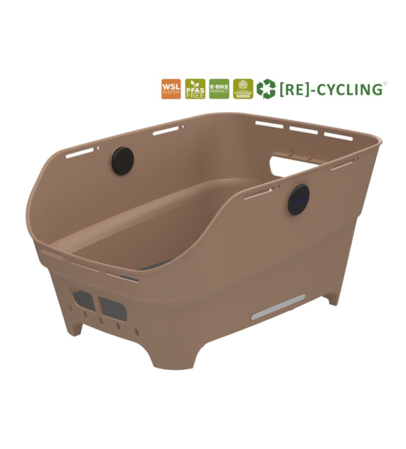 Kosz tylny na bagażnik BASIL CENTO NEO rear bicycle basket, 21L WSL System, sand (NEW 2026)