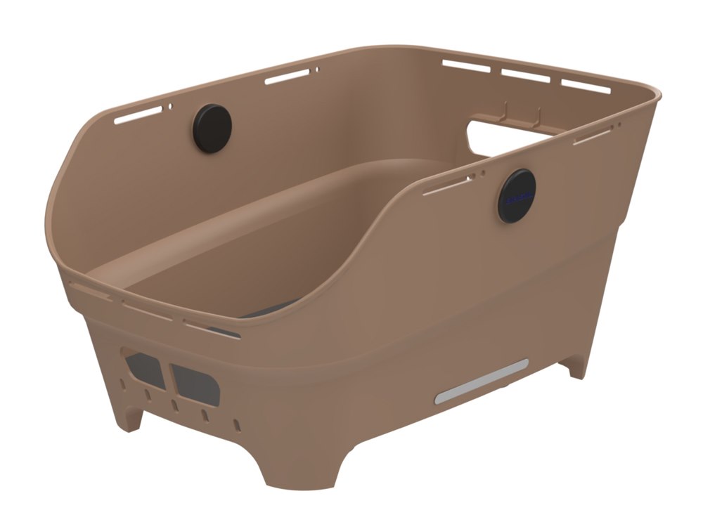 Kosz na tylny bagażnik BASIL CENTO NEO rear bicycle basket, 21L WSL System, sand (NEW 2026)