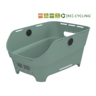 Kosz tylny na bagażnik BASIL CENTO NEO rear bicycle basket, 21L WSL System, silvergreen (NEW 2026)