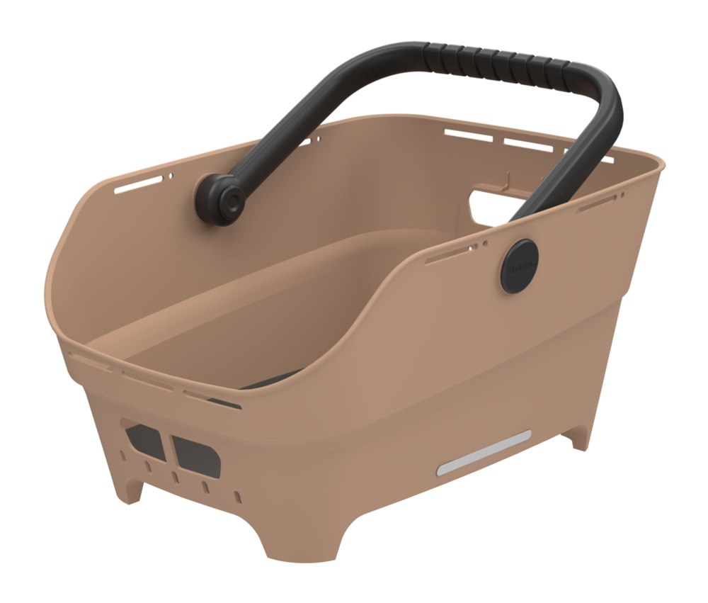 Kosz na tylny bagażnik BASIL CENTO NEO rear bicycle basket, 21L MultiSystem NX, sand (NEW 2026)