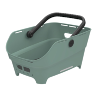 Kosz tylny na bagażnik BASIL CENTO NEO rear bicycle basket, 21L MultiSystem NX, silvergreen (NEW 2026)