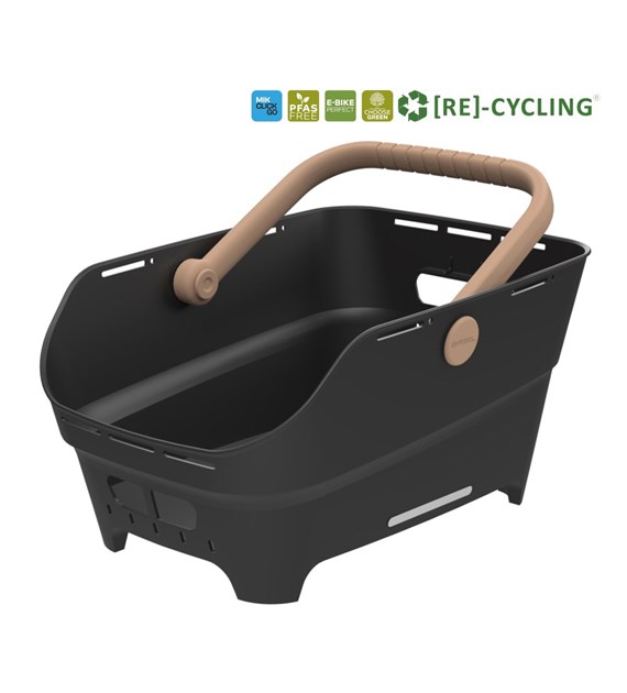 Kosz tylny na bagażnik BASIL CENTO NEO rear bicycle basket, 21L MIK System (ready to go) black (NEW 2026)
