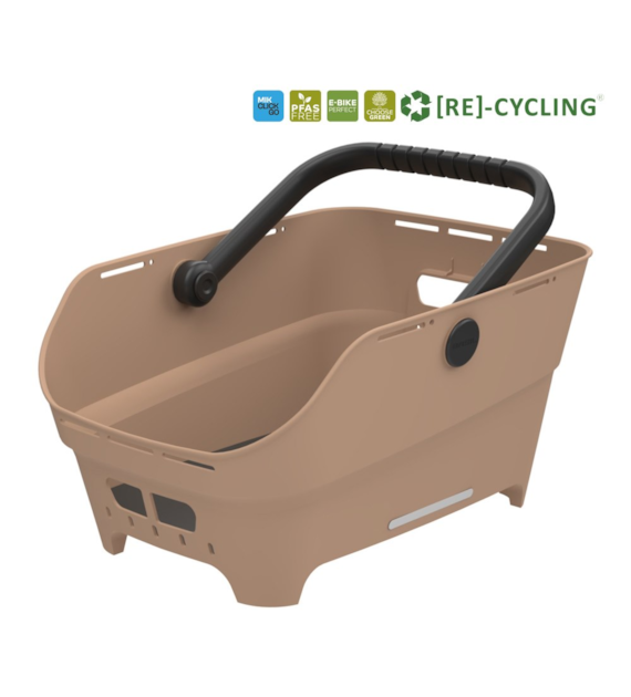 Kosz tylny na bagażnik BASIL CENTO NEO rear bicycle basket, 21L MIK System (ready to go) sand (NEW 2026)