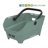 Kosz tylny na bagażnik BASIL CENTO NEO rear bicycle basket, 21L MIK System (ready to go), silvergreen (NEW 2026)