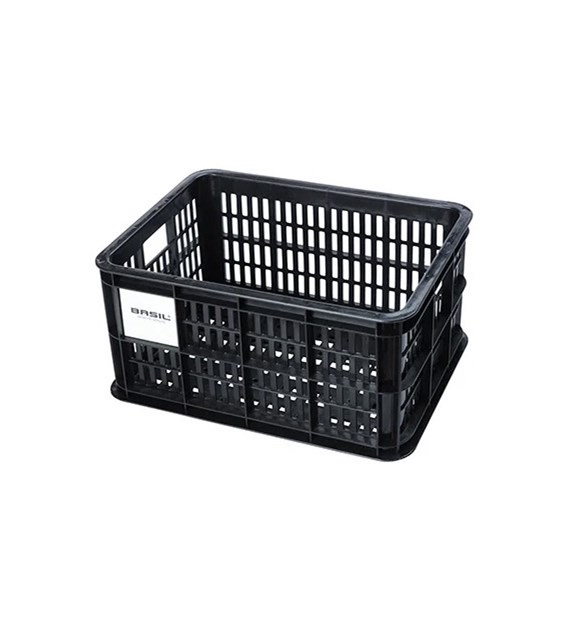 Kosz przedni/tylny na bagażnik BASIL BICYCLE CRATE S, 17.5L, recycled synthetic, black (NEW)