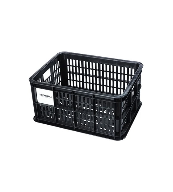 Kosz przedni/tylny na bagażnik BASIL BICYCLE CRATE S, 17.5L, recycled synthetic, black (NEW)