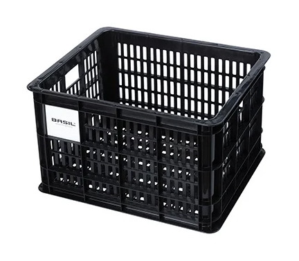 Kosz na kierownicę/bagażnik BASIL BICYCLE CRATE M, 29.5L, recycled synthetic, black (NEW)
