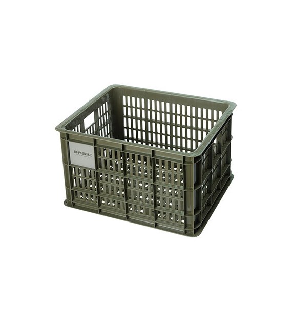 Kosz przedni/tylny na bagażnik BASIL BICYCLE CRATE M, 29.5L, recycled synthetic, moss green (NEW)