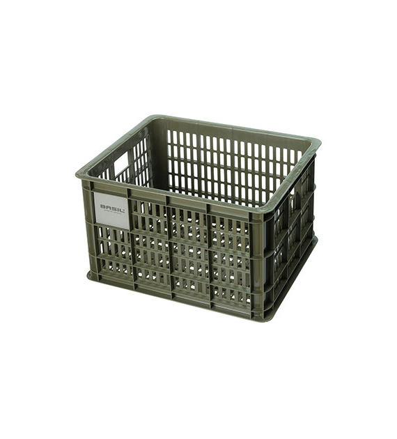 Kosz przedni/tylny na bagażnik BASIL BICYCLE CRATE M, 29.5L, recycled synthetic, moss green (NEW)