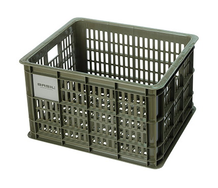 Kosz na kierownicę/bagażnik BASIL BICYCLE CRATE M, 29.5L, recycled synthetic, moss green (NEW)