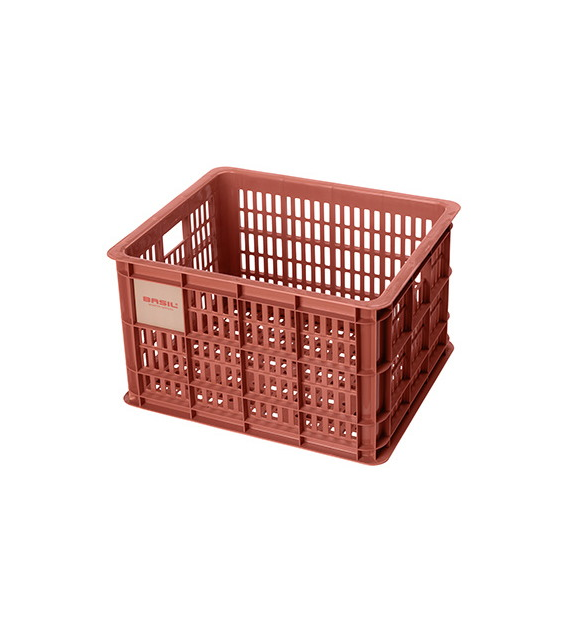 Kosz przedni/tylny na bagażnik BASIL BICYCLE CRATE M, 29.5L, recycled synthetic, terra red (NEW)