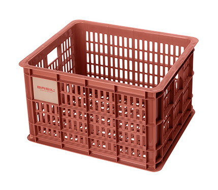 Kosz na kierownicę/bagażnik BASIL BICYCLE CRATE M, 29.5L, recycled synthetic, terra red (NEW)